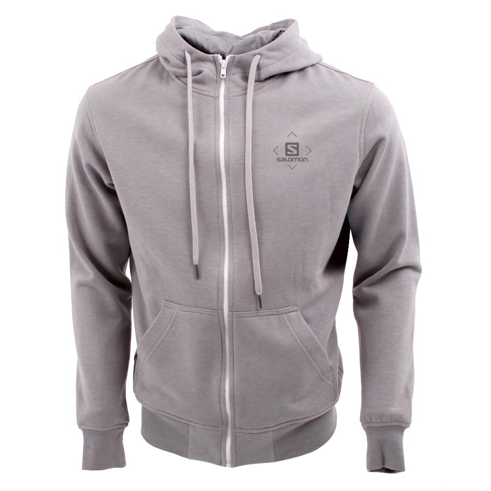 SALOMON SHIFTED ZIP THRU M Philippines - Men's Sweatshirt - Grey | 953124-ETJ